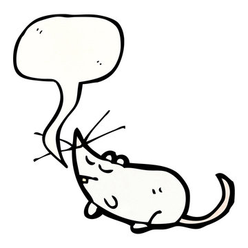 cartoon white mouse