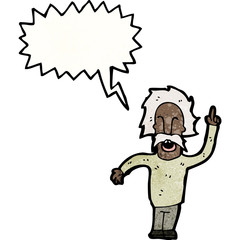 cartoon genius old man