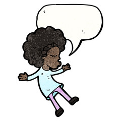 cartoon girl with speech bubble