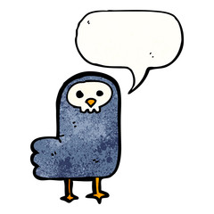 cartoon spooky raven