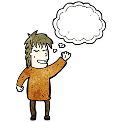 person with thought bubble