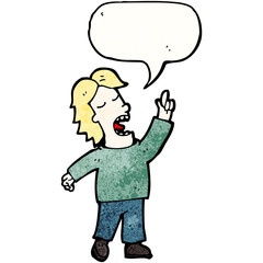 cartoon man with speech bubble