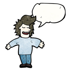 cartoon man with speech bubble