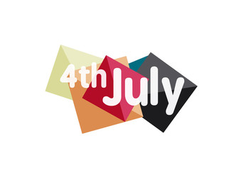 Fourth july geometric banner
