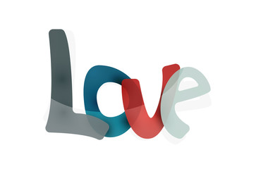 Love hand lettering, calligraphy © antishock