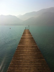 Fototapeta premium Jetty At Lake Attersee