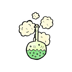 cartoon bubbling chemicals