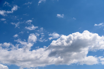 Naklejka na ściany i meble Blue Sky With White Clouds Background
