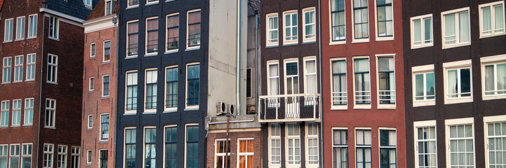 Fototapeta premium one of the most famous European city of Amsterdam. The capital o