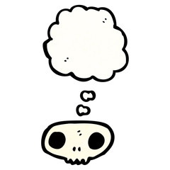 skull with thought bubble symbol