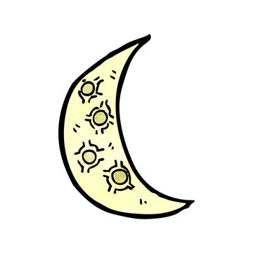 cartoon crescent moon