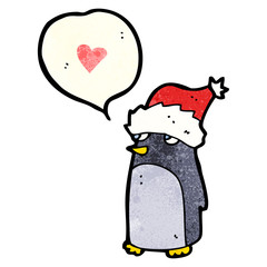 cartoon christmas penguin