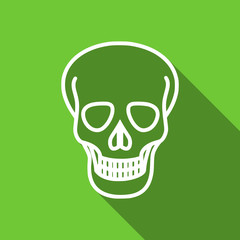 skull flat icon death sign