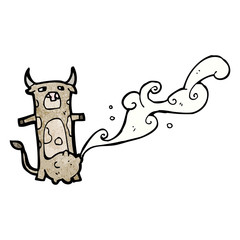 cartoon cow squirting milk