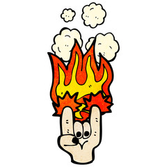 rock devil horns hand symbol