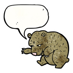 cartoon chasing bear