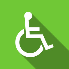 wheelchair flat icon