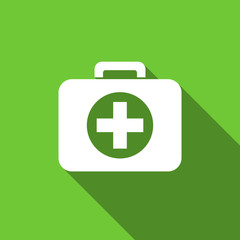 Fototapeta premium first aid flat icon hospital flat icon