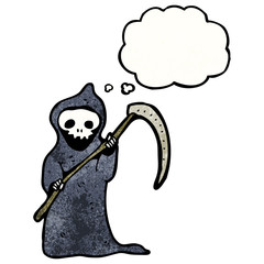 cartoon death with scythe