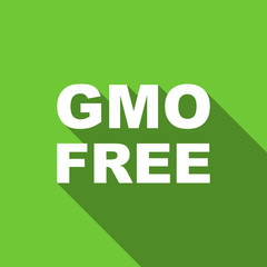 gmo free flat icon no gmo sign