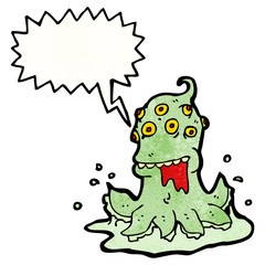 gross space alien cartoon