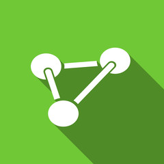 chemistry flat icon molecule sign