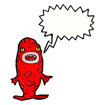 recommend clip art: cartoon pirana with speech bubble