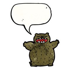 roaring bear cartoon