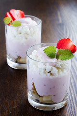 dessert from cottage cheese and fruits