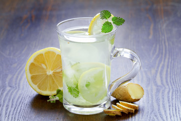 cup of hot green tea