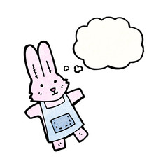 Fototapeta na wymiar cartoon pink rabbit toy