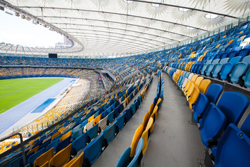 Obraz premium Olympic Stadium in Kiev, where the european football championship in 2012 have been played