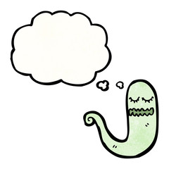cartoon ghost with thought bubble