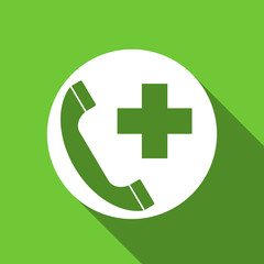 Obraz premium emergency call flat icon