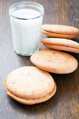homemade cookies and a glass of milk