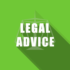 legal advice flat icon law sign