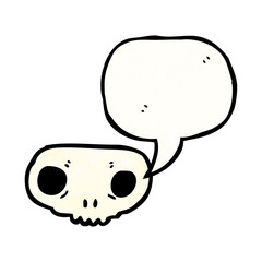 cartoon spooky skull symbol