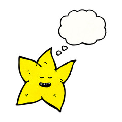 cartoon star with thought bubble