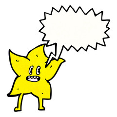 star with speech bubble cartoon