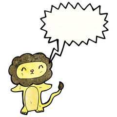 cute lion roaring cartoon