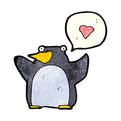 funny cartoon penguin