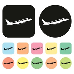 Airplane icon. Plane icon. Passenger plane icon. Vector