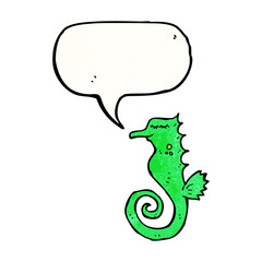cartoon sea horse