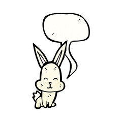 white rabbit cartoon
