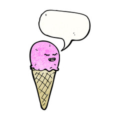 cartoon ice cream cone character