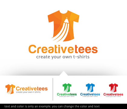 Creative T-shirt Logo Design Template Vector