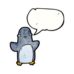 funny cartoon penguin