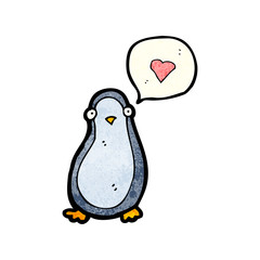 funny cartoon penguin