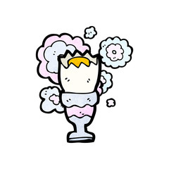 cartoon egg in eggcup