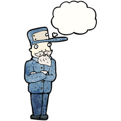 cartoon ticket collector